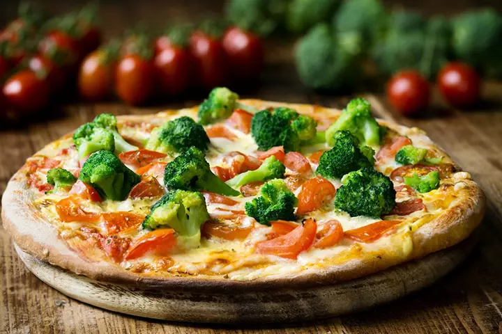 Pizza topped with vegetables will provide essential nutrients.