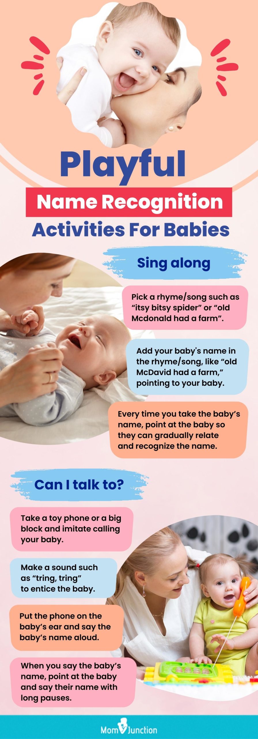 playful name recognition activities for babies (infographic)