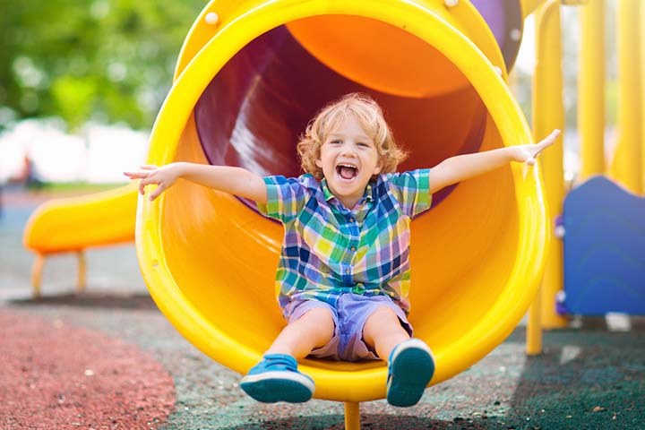 Playground safety for kids for sliding 