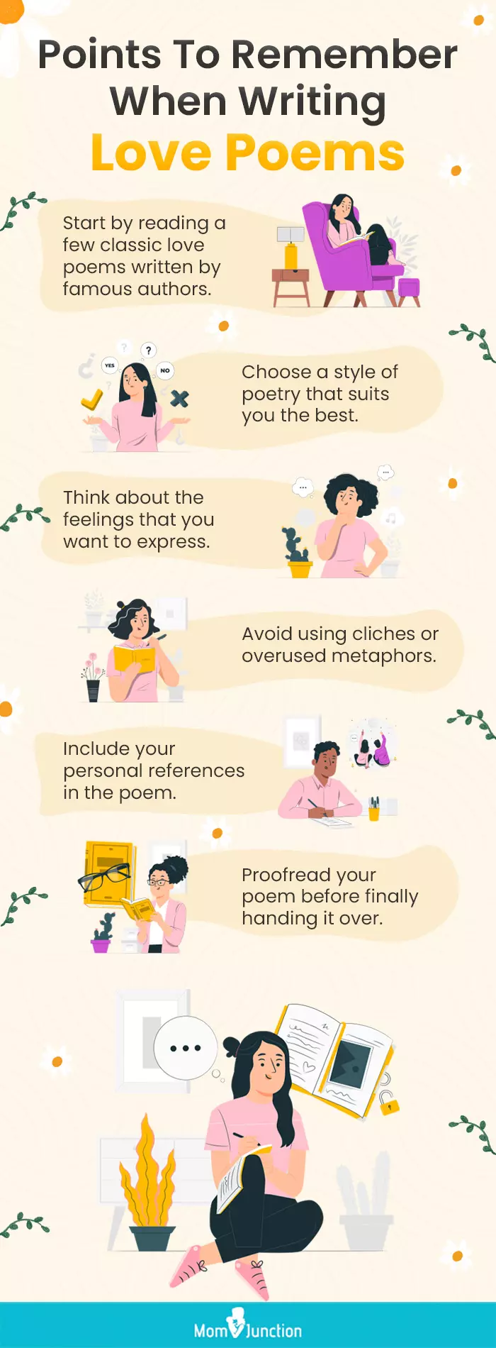 points to remember when writing love poems (infographic)