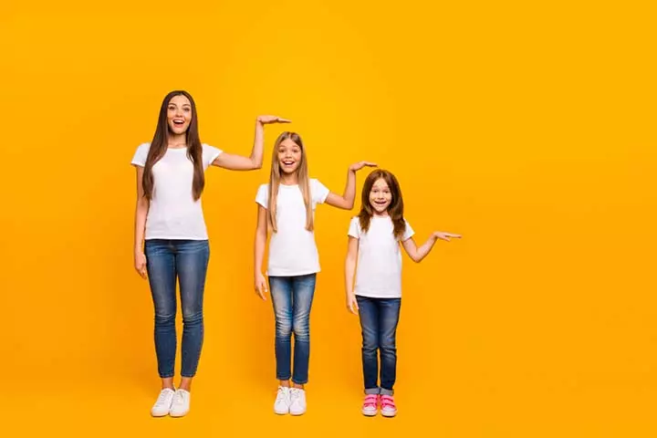 Puberty in girls causes rapid increase in height