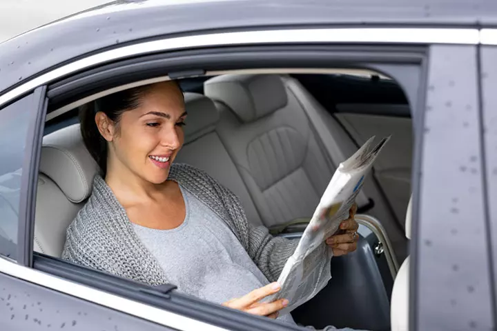 Reading while traveling may aggravate motion sickness in pregnancy.