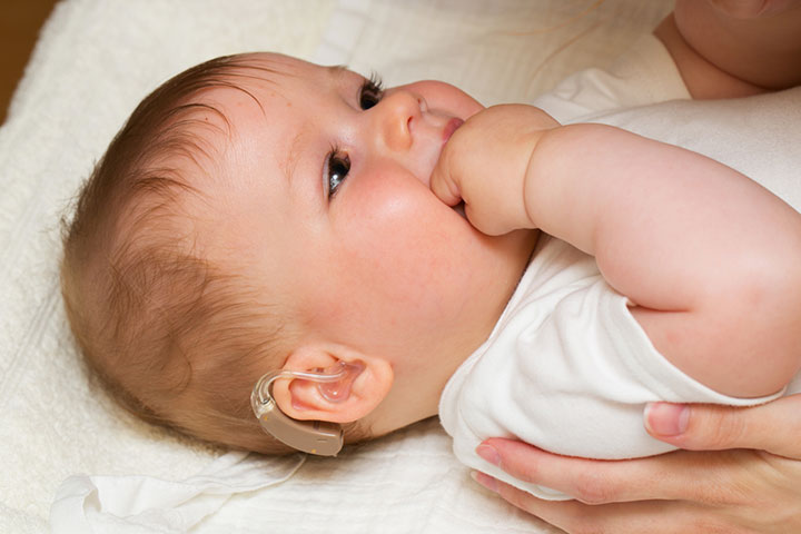 Remove hearing aids when the baby is asleep