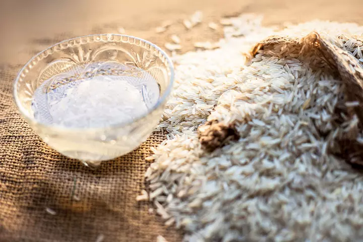 Rice water comprises starch and certain bioactive compounds