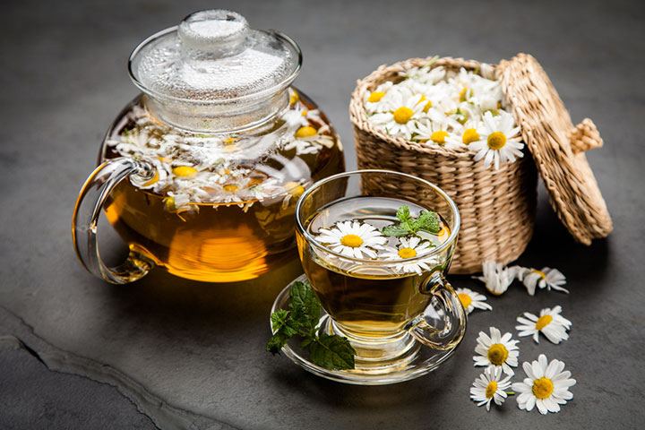 Rinse your hair multiple times with chamomile tea.
