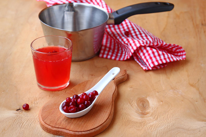 Serve pure cranberry juice for toddlers