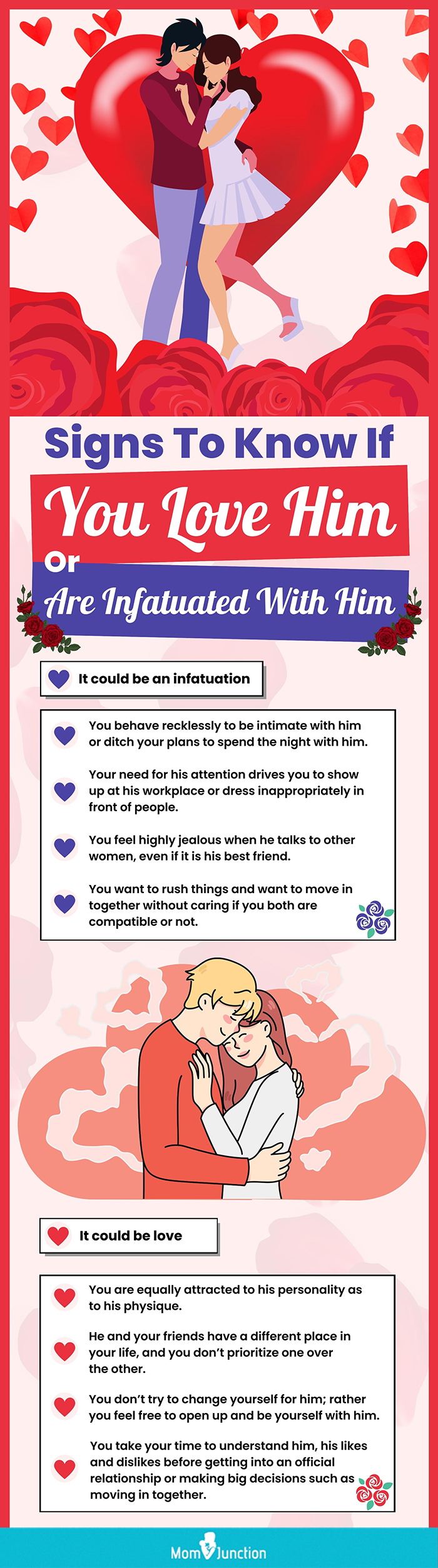 signs to know if you love him or are infatuated with him (infographic)