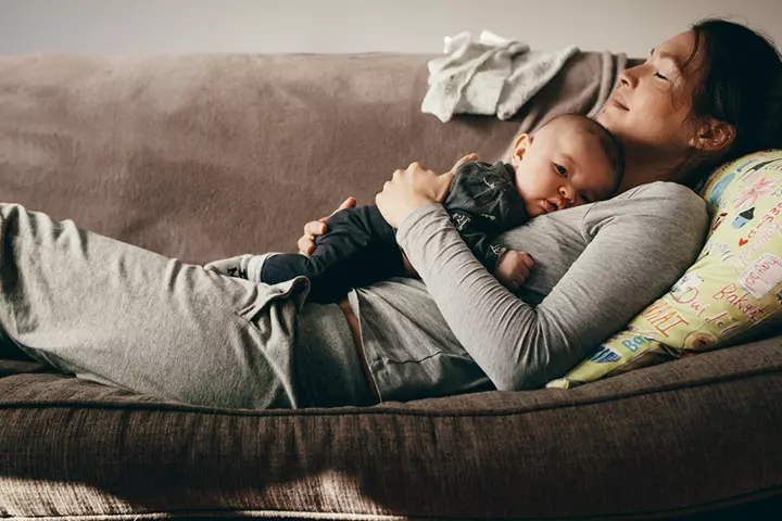 Sleeping With Your Baby On A Couch