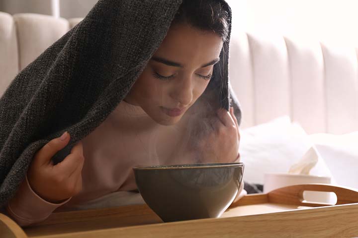 Steam inhalation may provide relief from popping sounds.