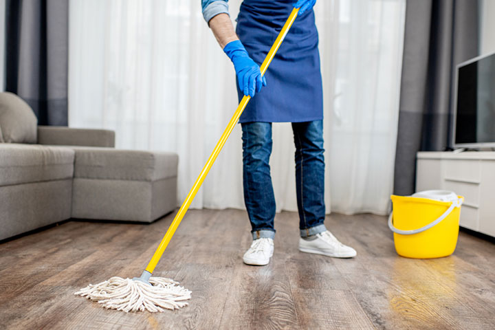 Sweep and mop the floor every day