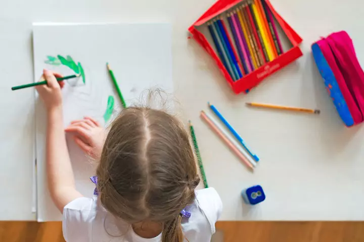 Teach your left handed child how to place the paper to avoid smudging