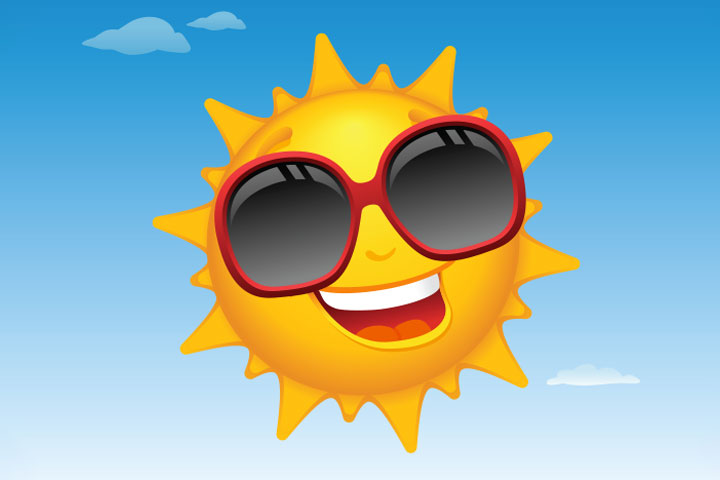 The Sun has millions of degress, summer jokes for kids