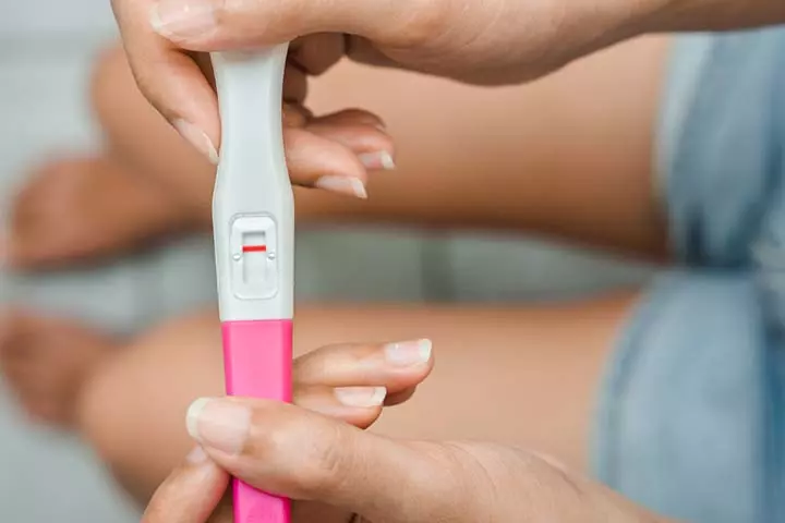 The pregnancy test results within eight days of ovulation may be negative