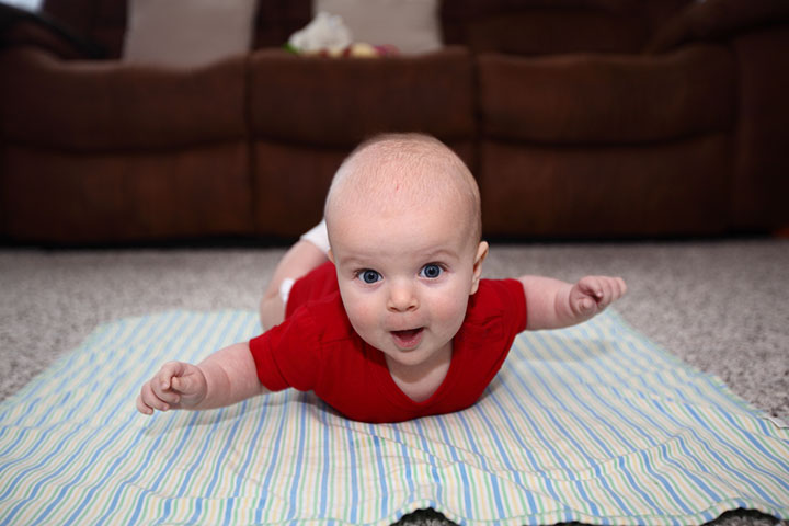 Tummy time helps develop strong muscles