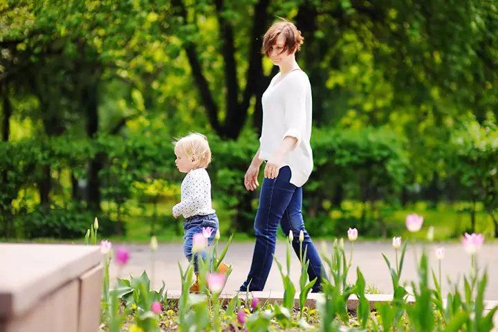 Turtle time encourages your child to slowly stroll through the park and observe everything