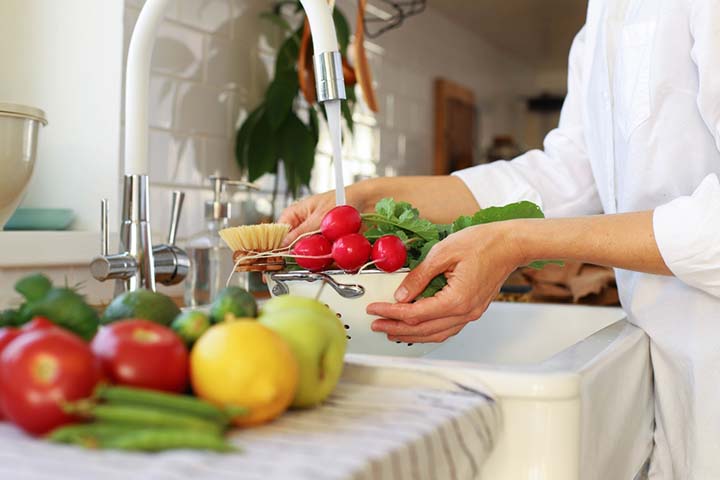 Wash the vegetables properly before consuming them.