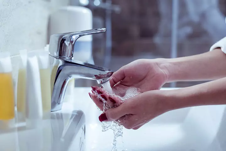 Wash your hands properly after handling acrylic nail products.