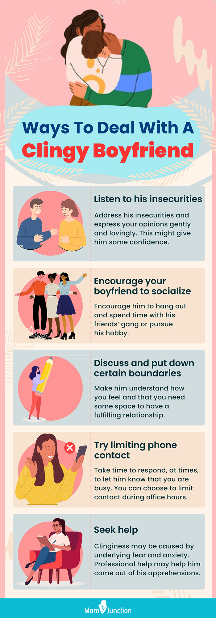 ways to deal with a clingy boyfriend (infographic)