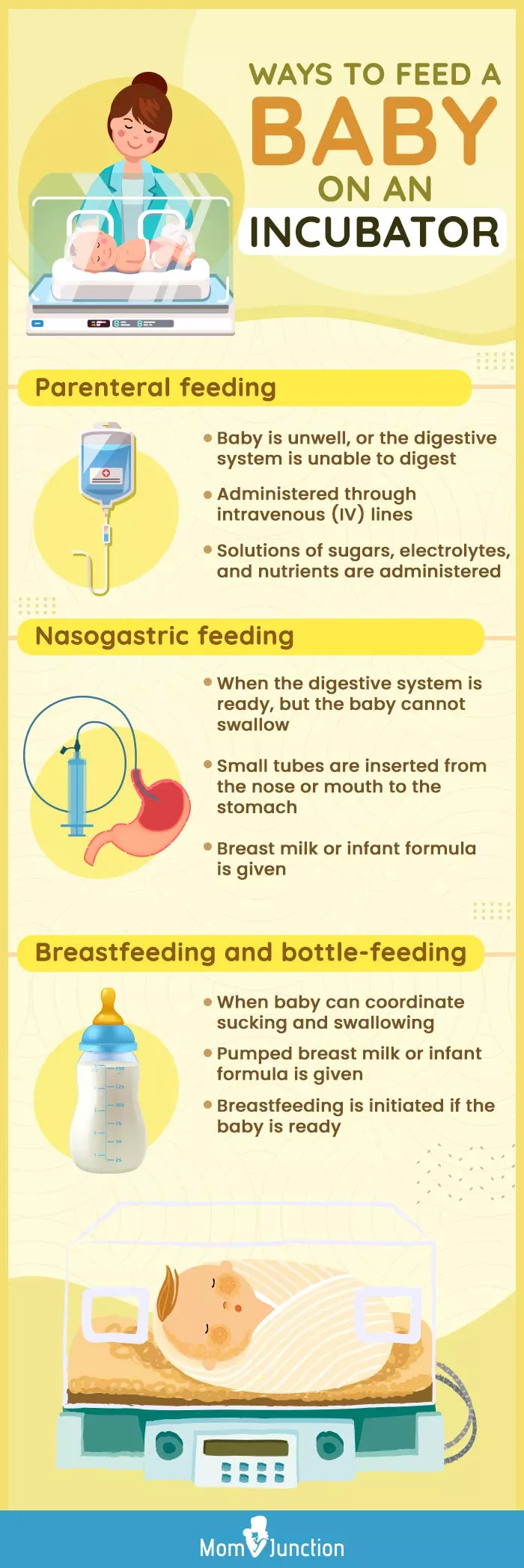 how are premature babies on an incubator fed (infographic)