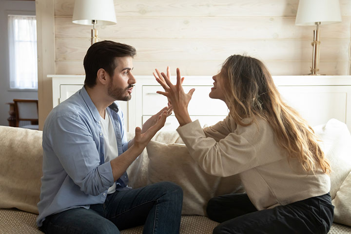 When the husband will not discuss any important decisions with the wife, she might raise her voice