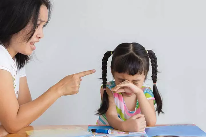 Yelling may stress the child out