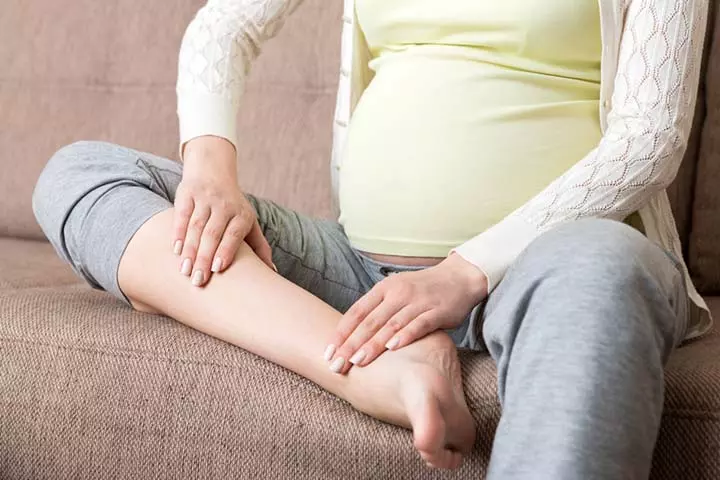 You may have swollen feet in the 10th month of pregnancy