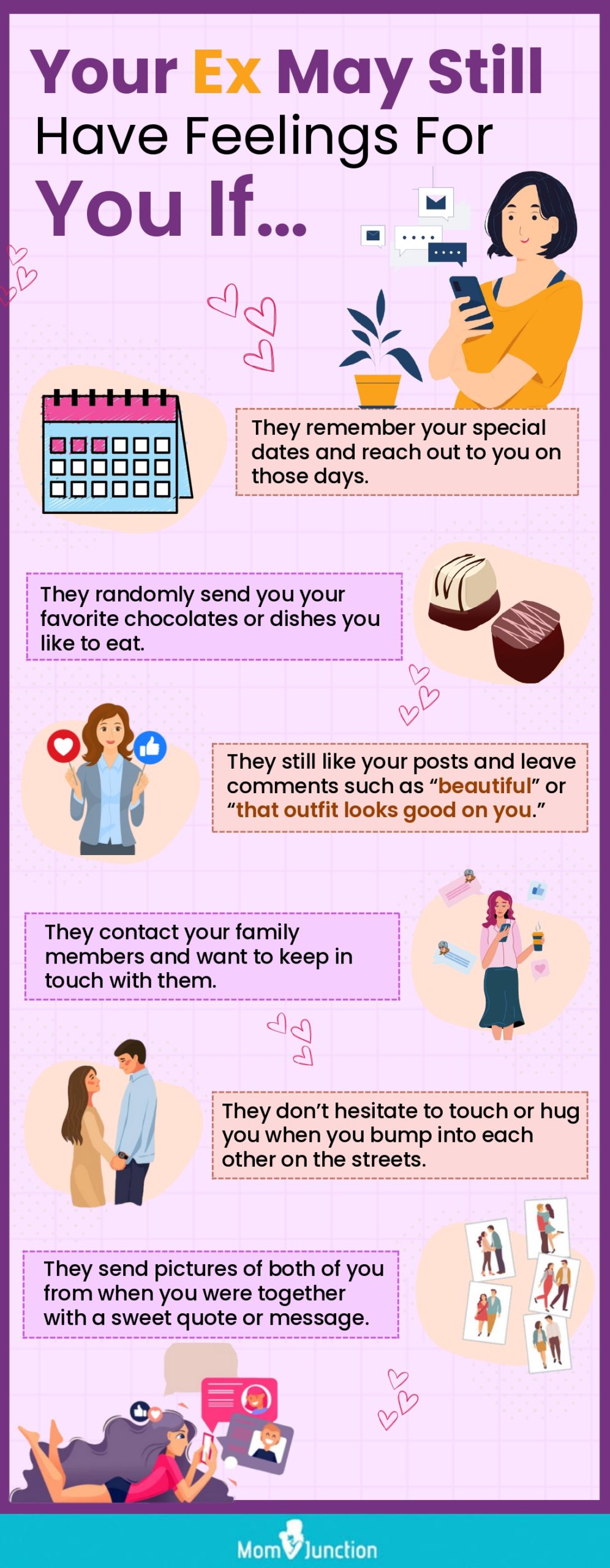 subtle hints your ex isnt over you yet (infographic)