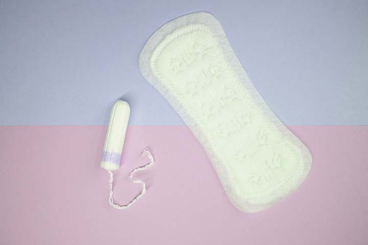 Your daughter can choose sanitary pads or tampons