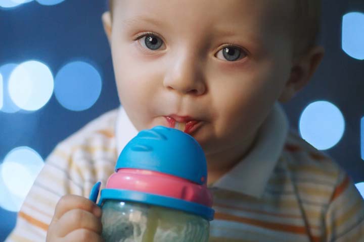 12 month old drinking juice