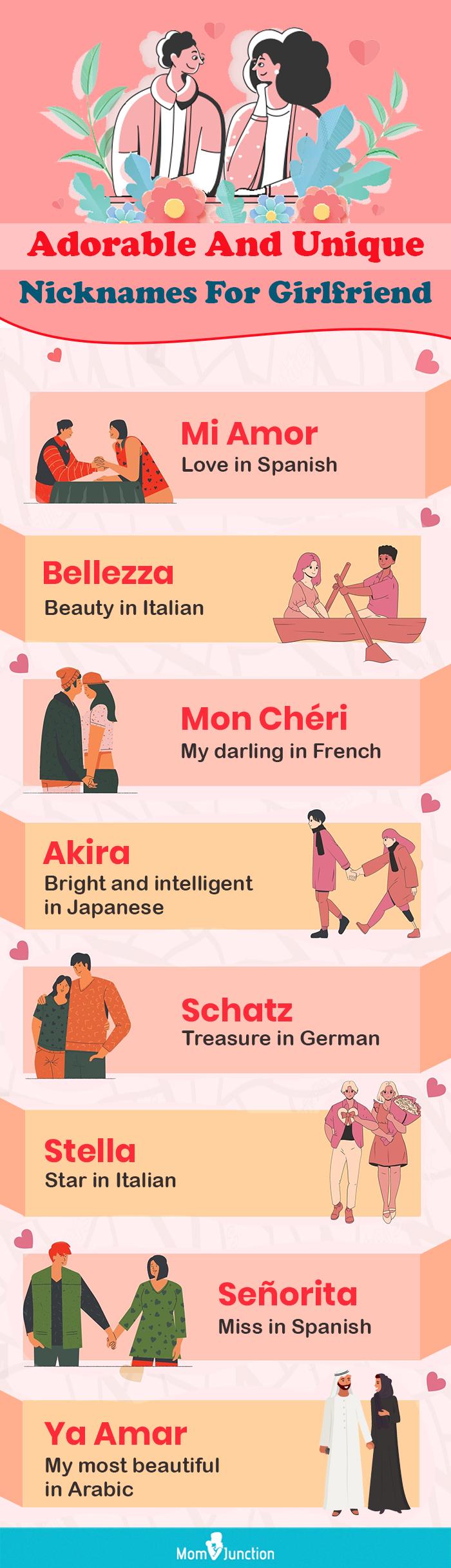 unique nicknames for girlfriend (infographic)