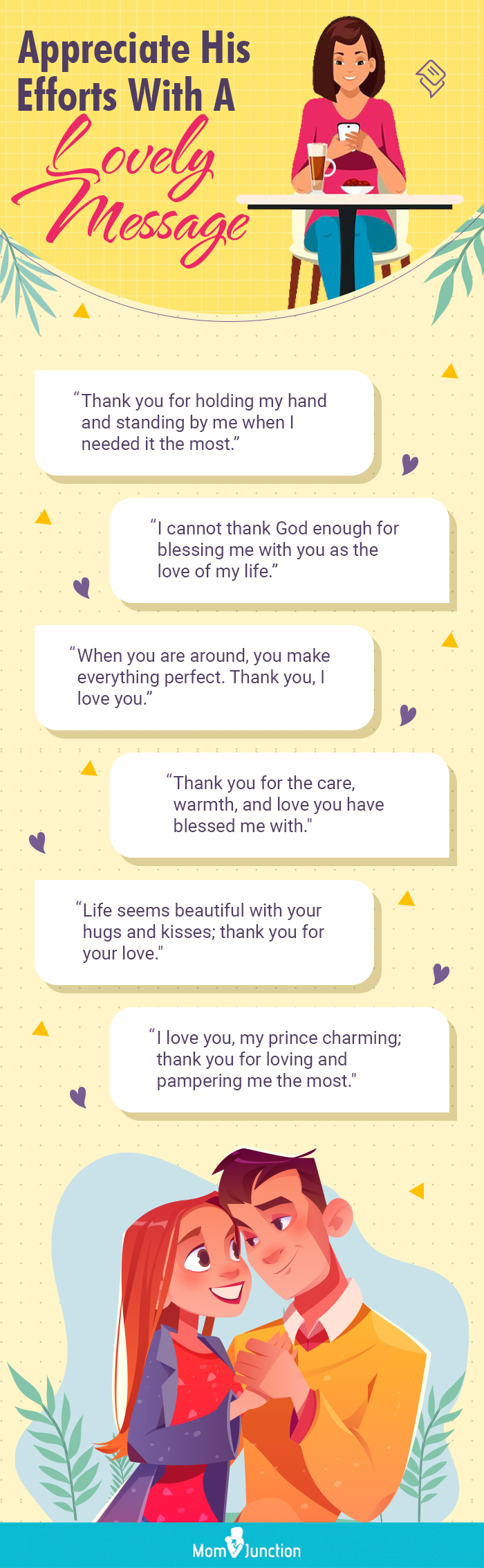 romantic messages for boyfriend (infographic)