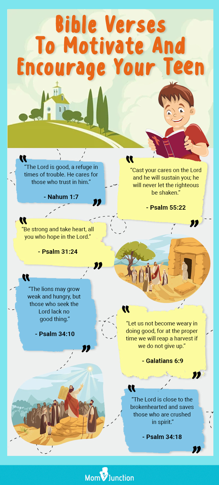 bible verses to motivate and encourage your teen (infographic)