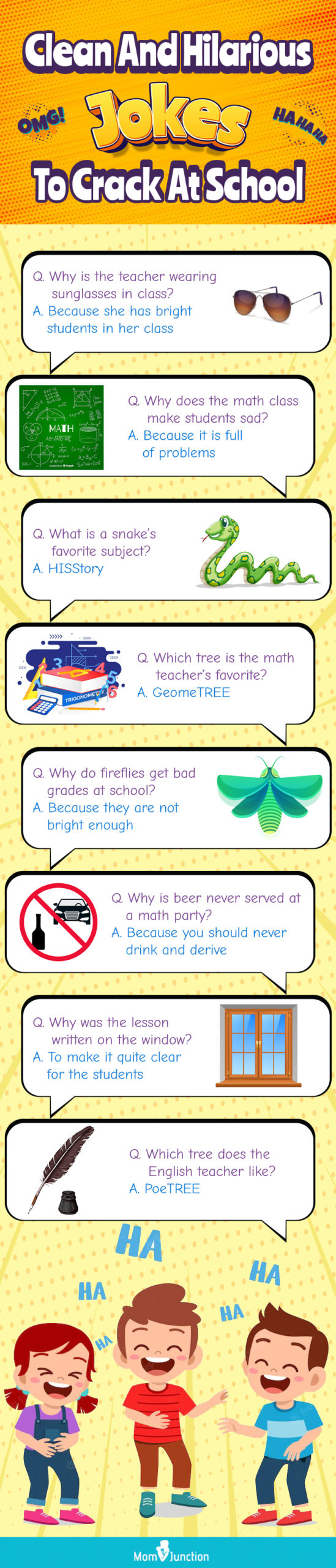 clean and hilarious jokes to crack at school (infographic)