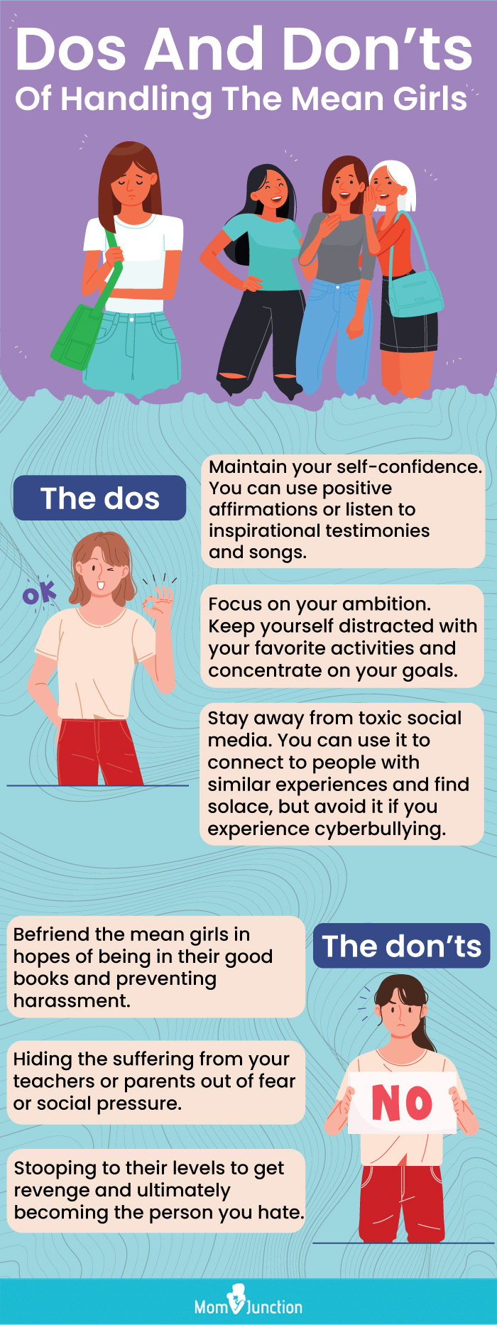dos and donts of-Handling the mean girls (infographic)