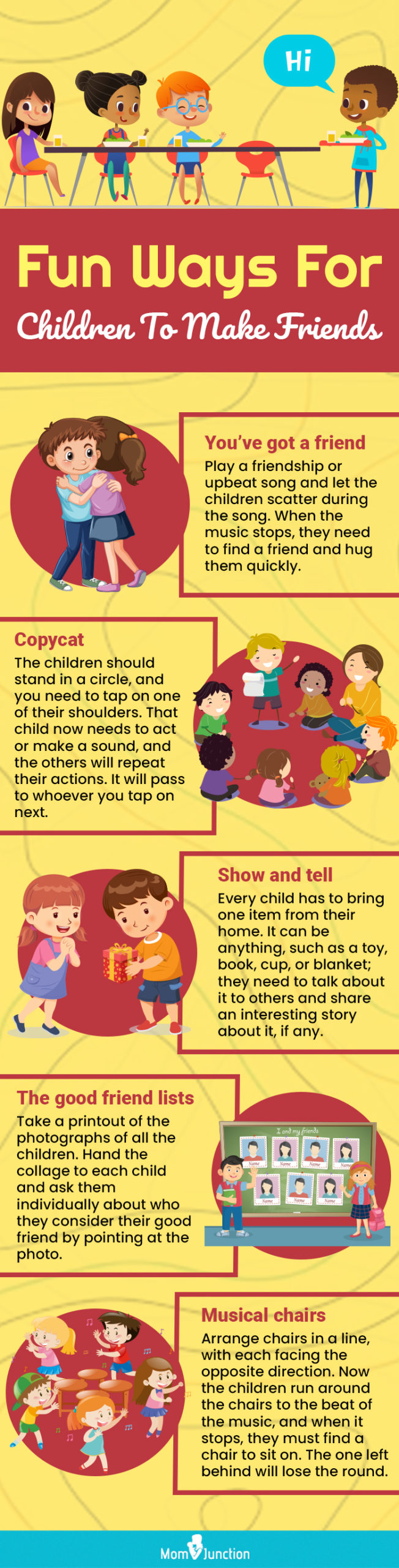 ways for children to make friends (infographic)