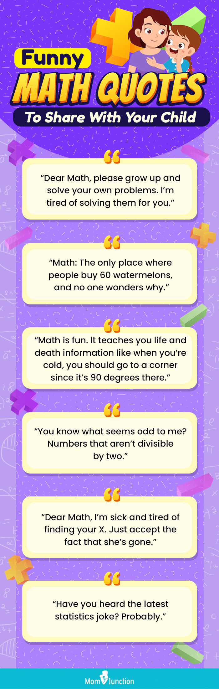 humorous math quotes (infographic)