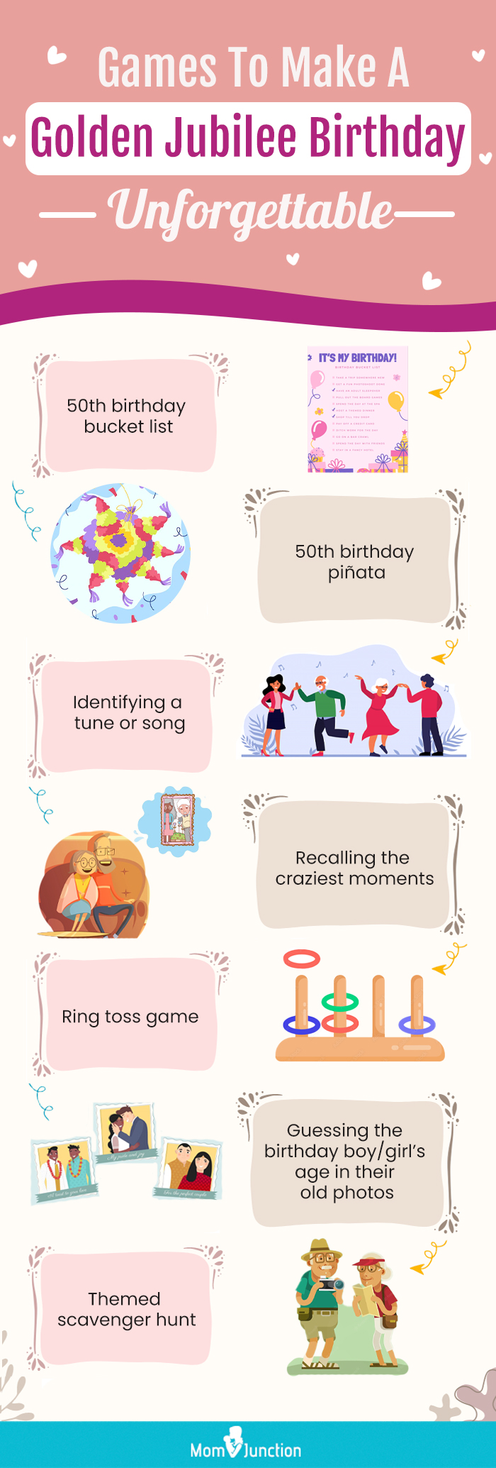 games to make a golden jubilee birthday unforgettable (infographic)