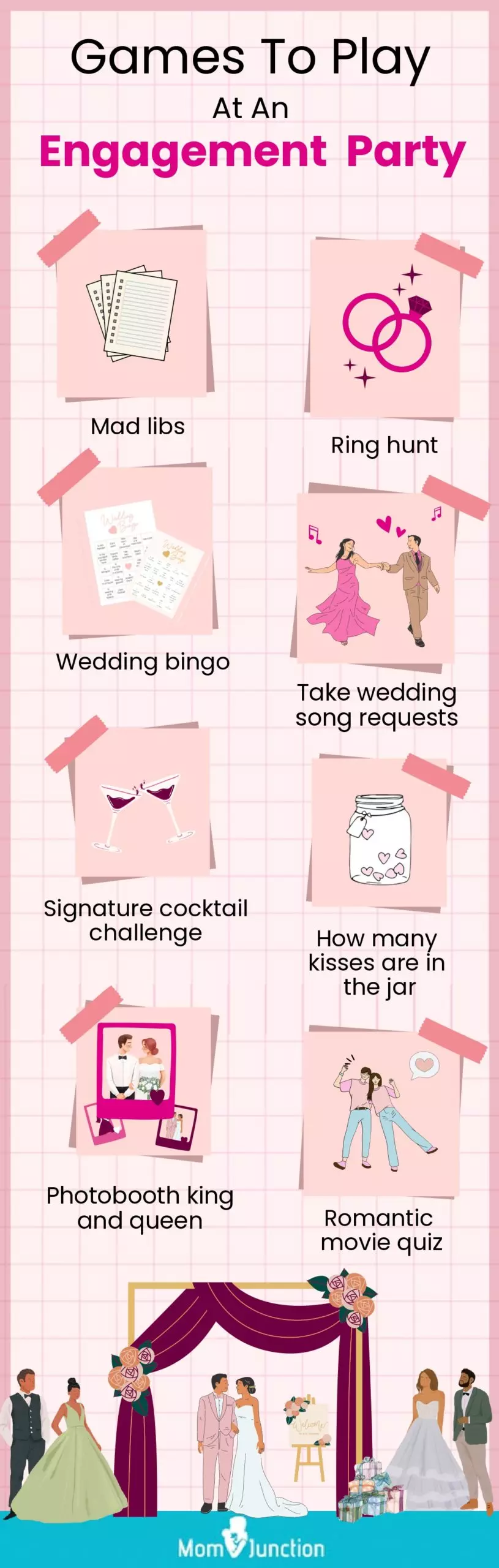 games to play at an engagement party (infographic)