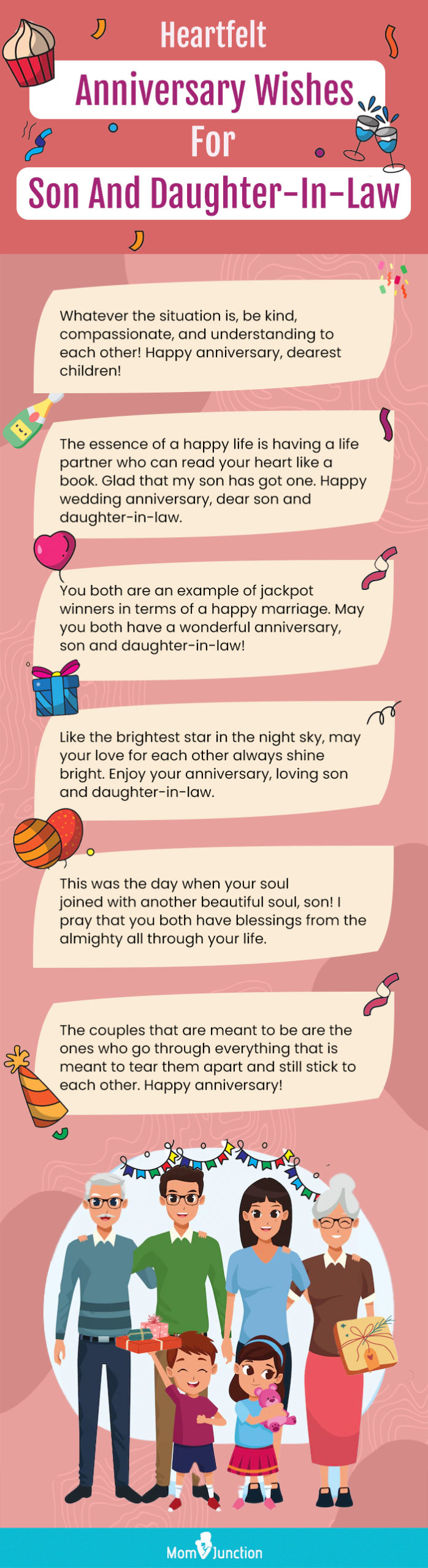 heartfelt anniversary wishes for son and daughter-in-law (infographic)