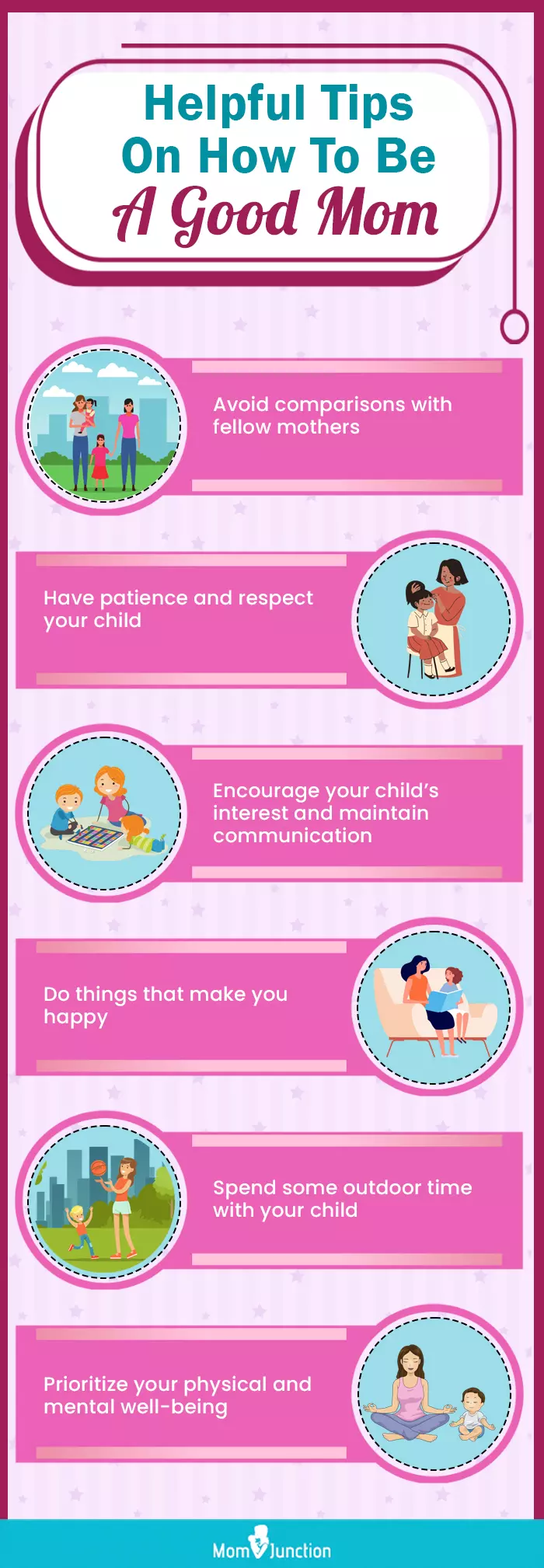 helpful tips on how to be a good mom (infographic)