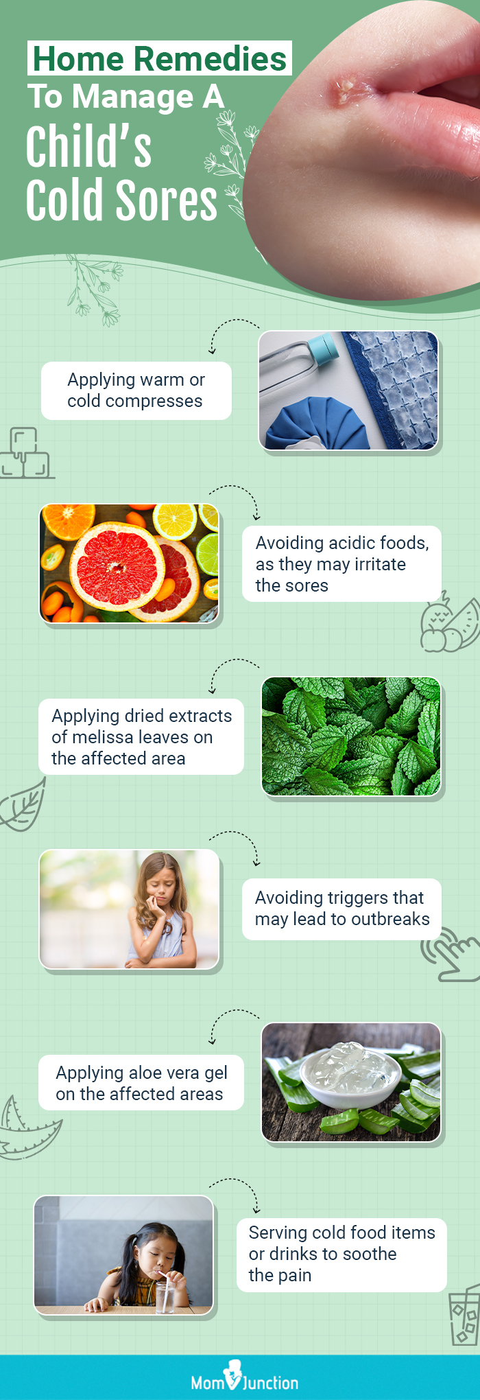 home remedies to manage a child’s cold sores (infographic)