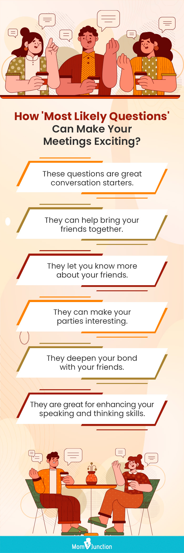 most likely questions for friends (infographic)