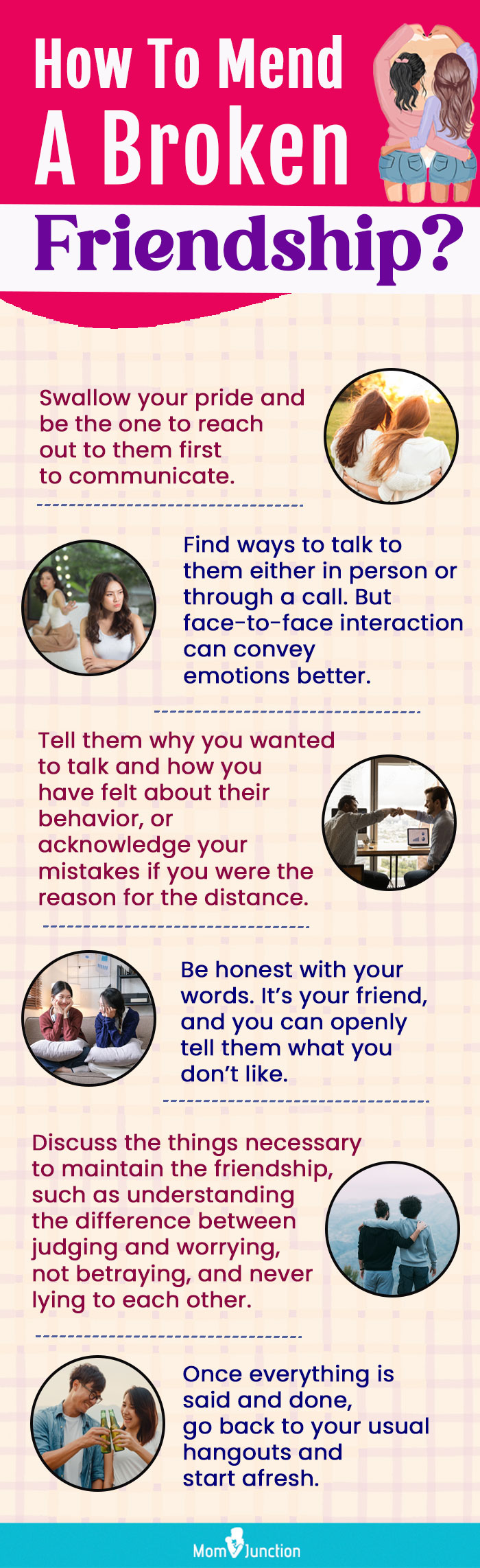how to mend a broken friendship (infographic)