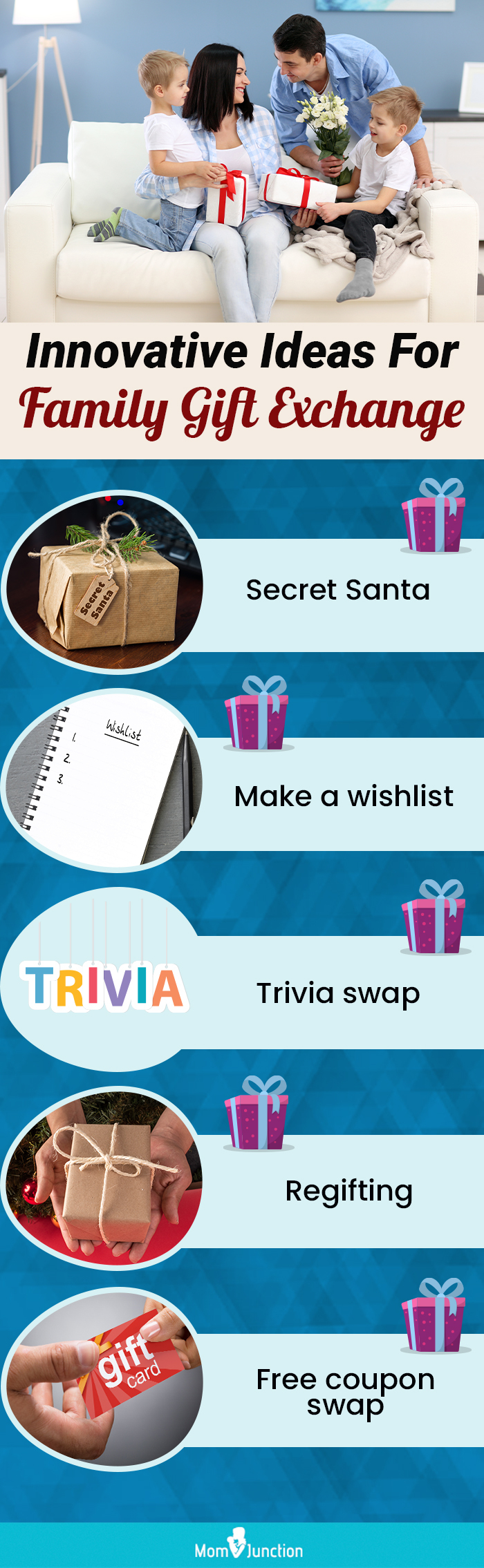 innovative ideas for family gift exchange [infographic]