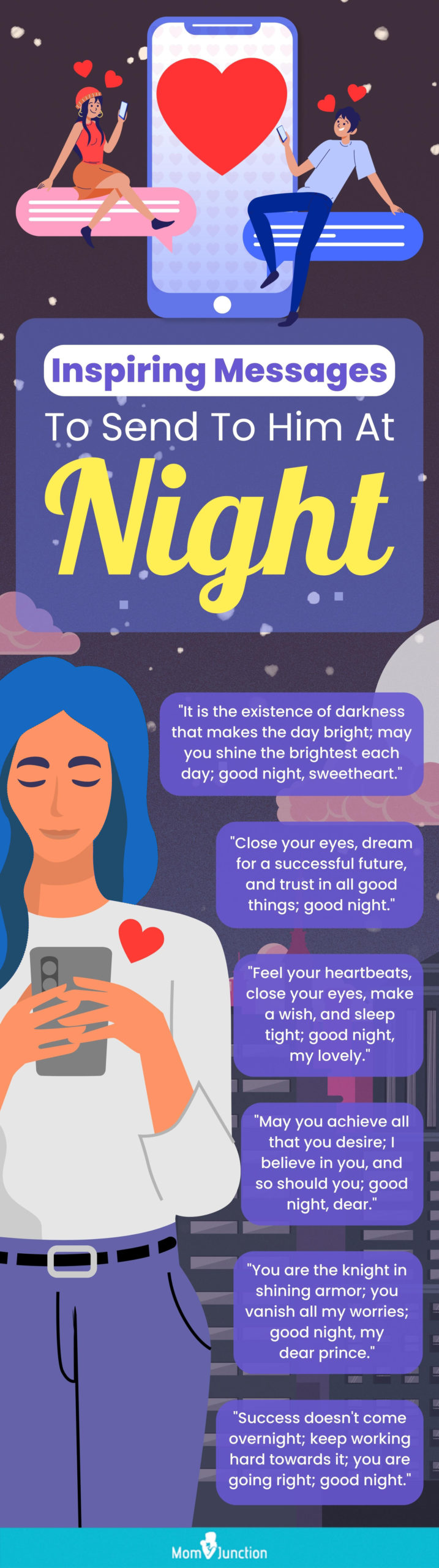 good night message for him (infographic)