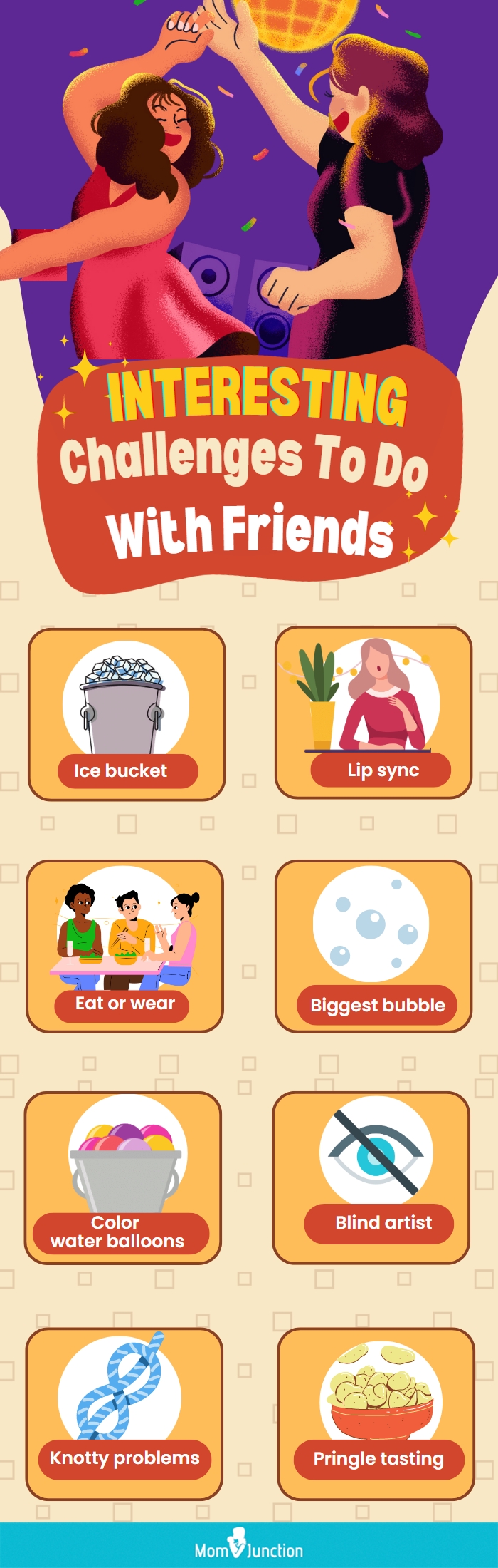 interesting challenges to do with friends (infographic)