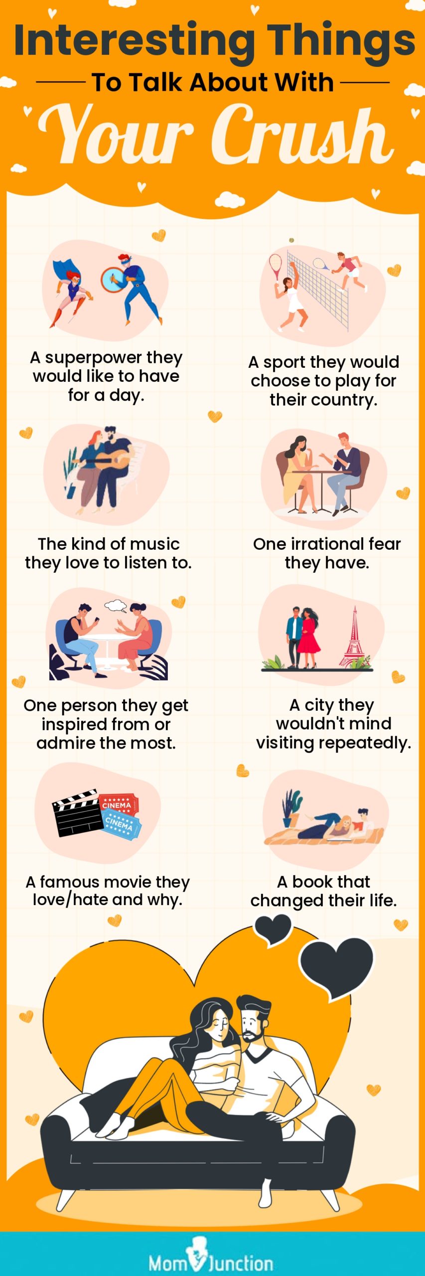interesting things to talk about with your crush (infographic)