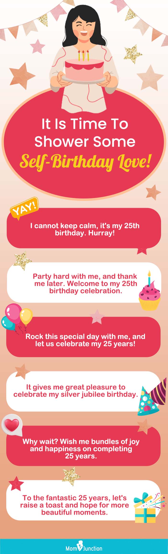 it is time to shower some self birthday love! (infographic)