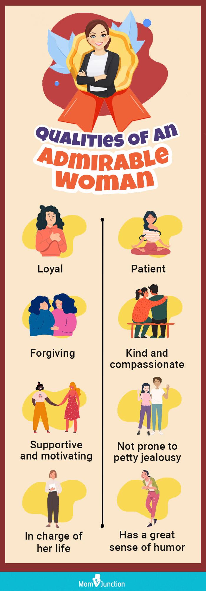 qualities of an admirable woman (infographic)