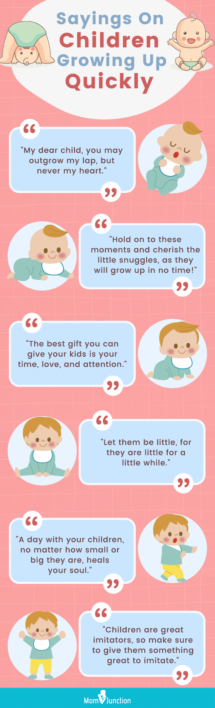 sayings on children growing up quickly (infographic)